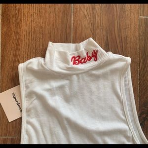 SuperDown ribbed crop tank